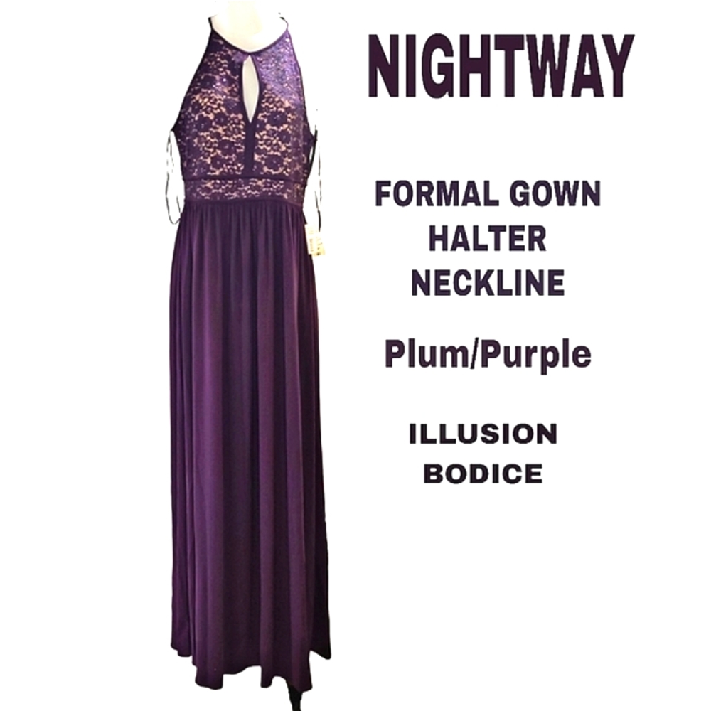 NWT NIGHTWAY FORMAL GOWN MAXI DRESS PROM WEDDING 10p MSRP $350